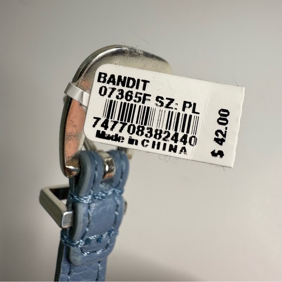 Brighton-Bracelet Bandit Light Blue Leather-Silver-Adjustable 7.5-8in-NWT - Picture 9 of 10